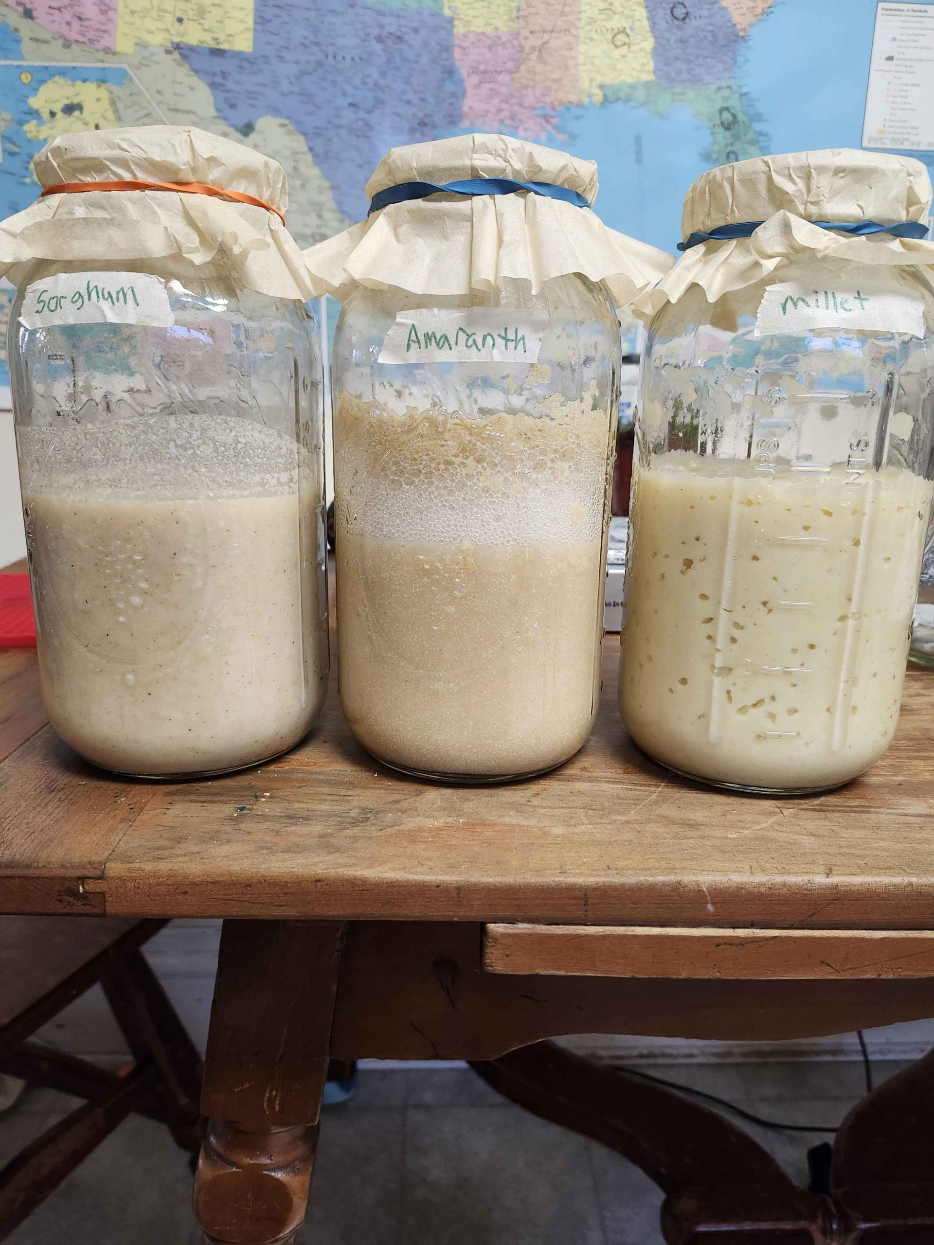 Sorghum, amaranth and millet boza